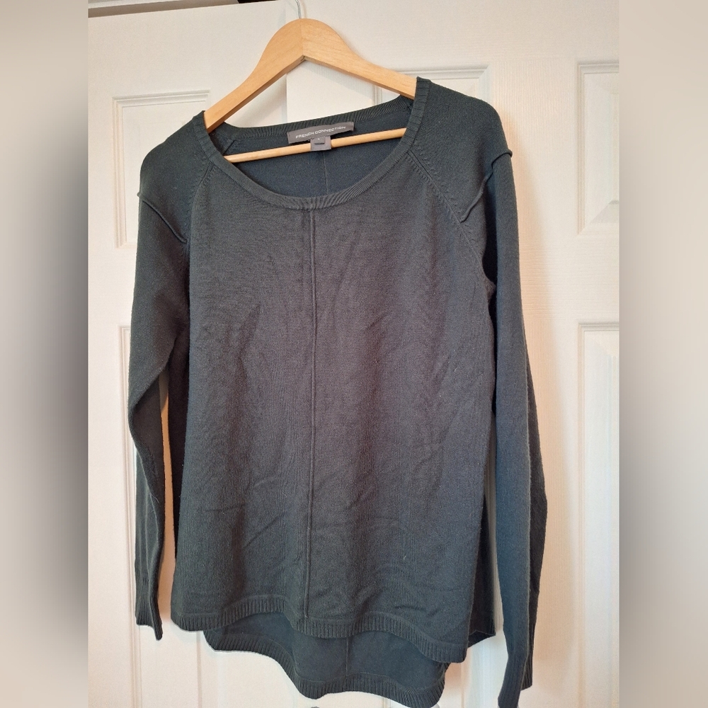French Connection Dark Green Wool Sweater